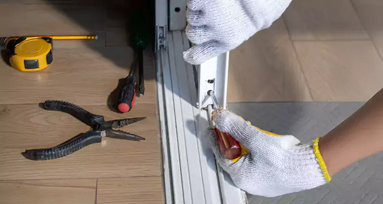 Backyard Sliding Door Track Repair in Panama City, FL